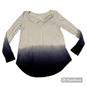 American Eagle Outfitters Soft & Sexy Long Sleeve Shirt Top Tie Dye Blue Small